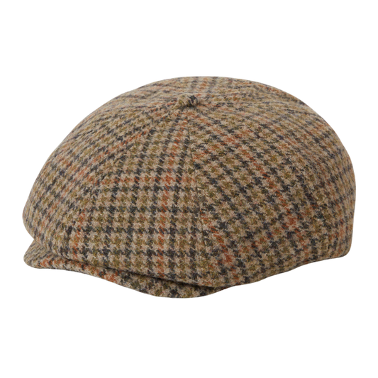 Brixton Brood Cap - Oatmeal/Charcoal Houndstooth