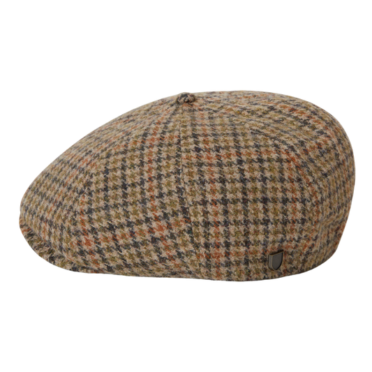 Brixton Brood Cap - Oatmeal/Charcoal Houndstooth