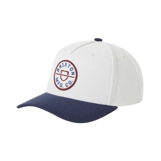 Brixton Crest C MP Snapback - Wax Paper/Navy
