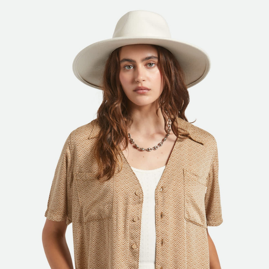 Brixton Eleanor Felt Packable Hat - Off White