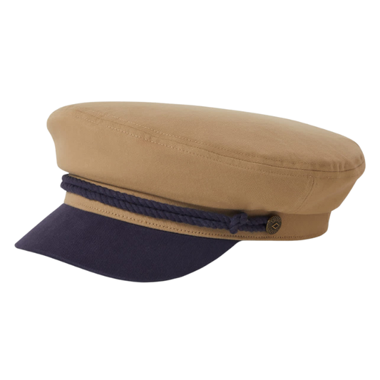Brixton Fiddler Cap - Sand/Washed Navy