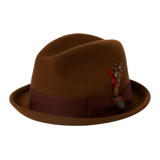 Brixton Gain Fedora - Coffee/Chestnut