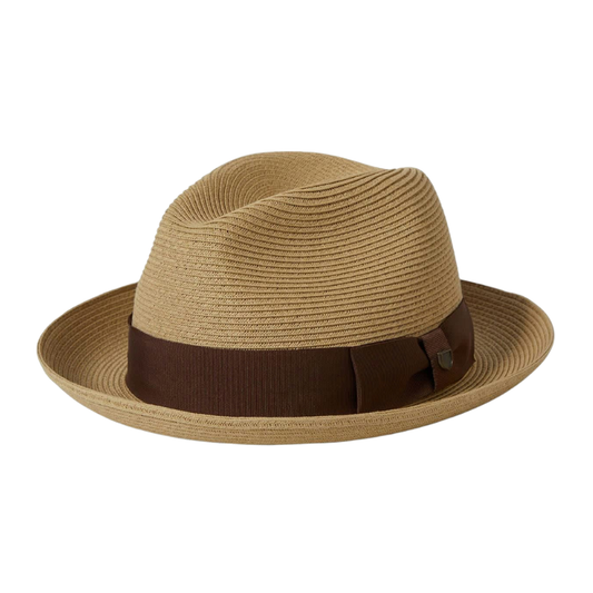 Brixton Horton CB Packable Fedora - Dark Tan/Light Brown