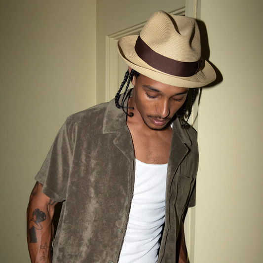 Brixton Horton CB Packable Fedora - Dark Tan/Light Brown