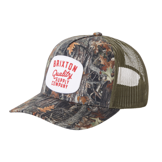 Brixton Hubal C MP Trucker Hat - Tree Camo/Olive