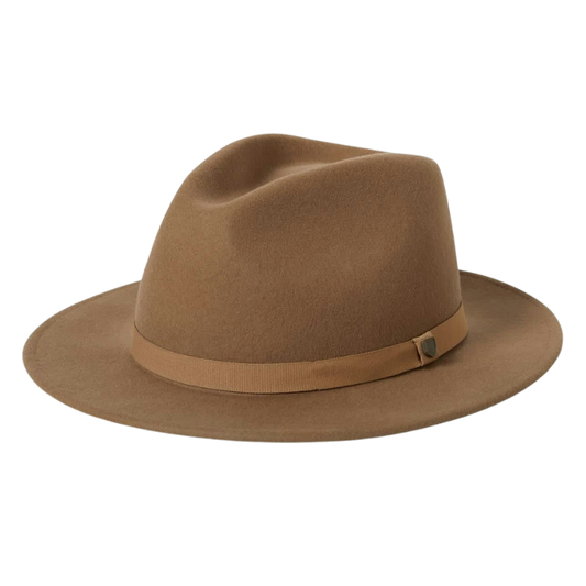 Brixton Messer Packable Fedora - Khaki/Khaki