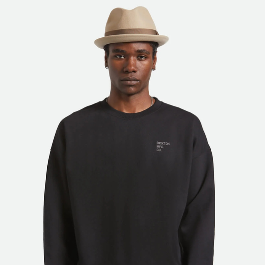 Brixton Gain Fedora - Sand/Antique Brass