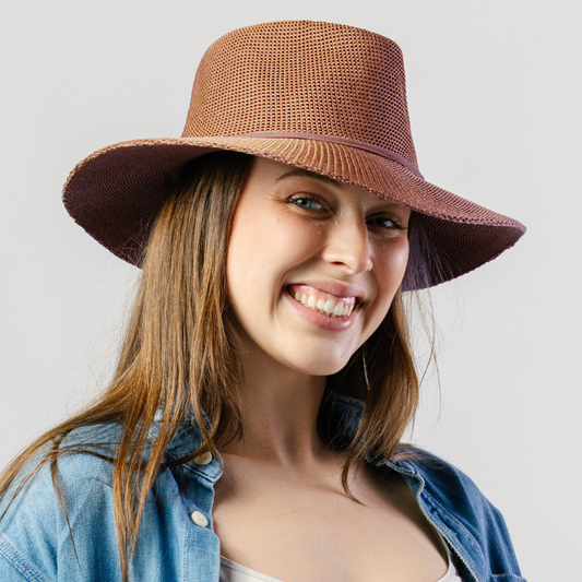 Cancer Council Ladies Jacqui Mannish Hat - Biscuit