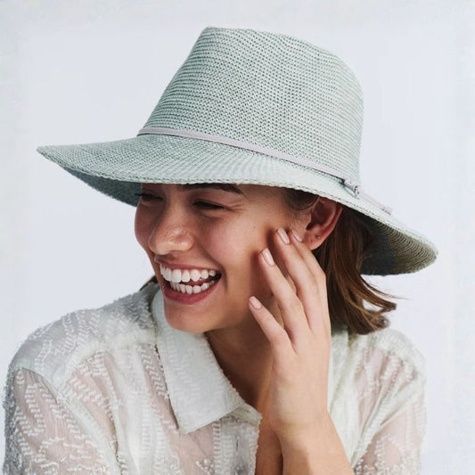 Cancer Council Ladies Jacqui Mannish Hat - Seafoam