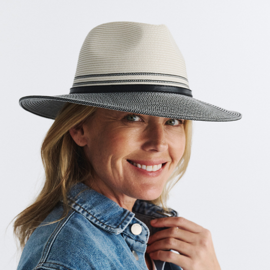 Cancer Council Heritage Town & Country Hat - Ivory/Black