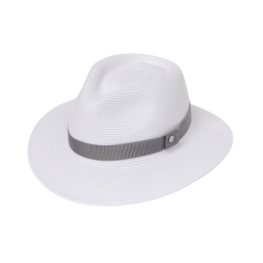 Canopy Bay by Deborah Hutton Sawgrass Golf Fedora - White/Navy
