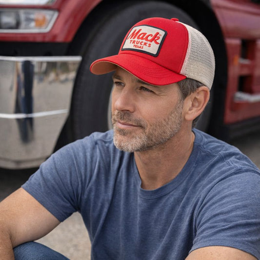 American Needle Mack Trucks Two Tone Orville Trucker - Red/Ivory