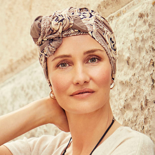 Christine Headwear Lotus tulband hoofdband dames, grijs., Eén maat Christine Headwear Lotus tulband hoofdband dames, grijs., Eén maat