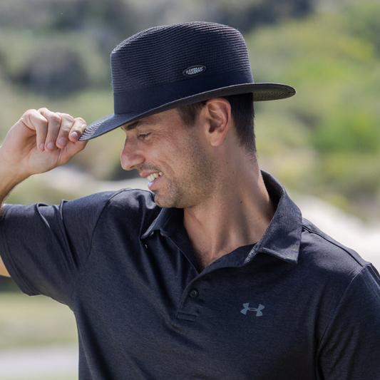 Evoke Flexibraid Phoenix Unisex Fedora - Black/Black