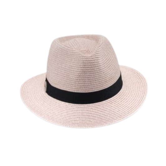 Evoke Unisex Reef Fedora - Old Rose Pink