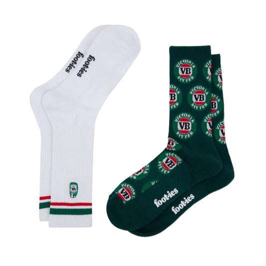 Footies VB Tinnie Sneaker Socks 2 Pack - Black