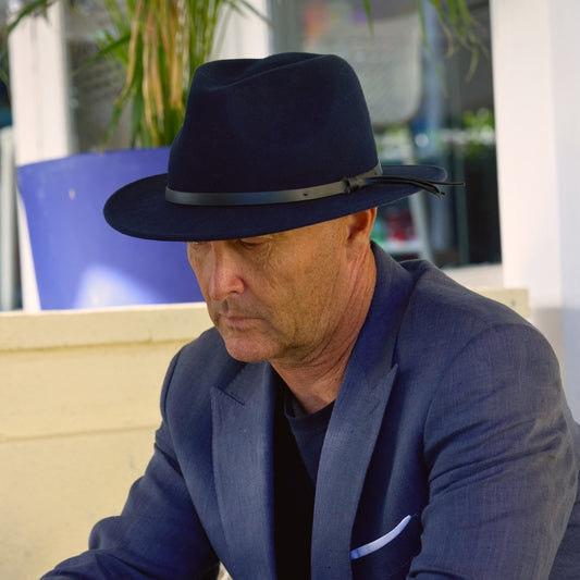 GC Hats Downtown Felt Fedora - Dark Navy