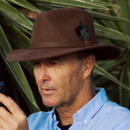 GC Hats Dalby Felt Fedora - Chocolate