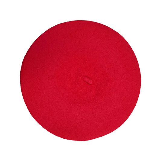 HW Collection Wool Beret - Red