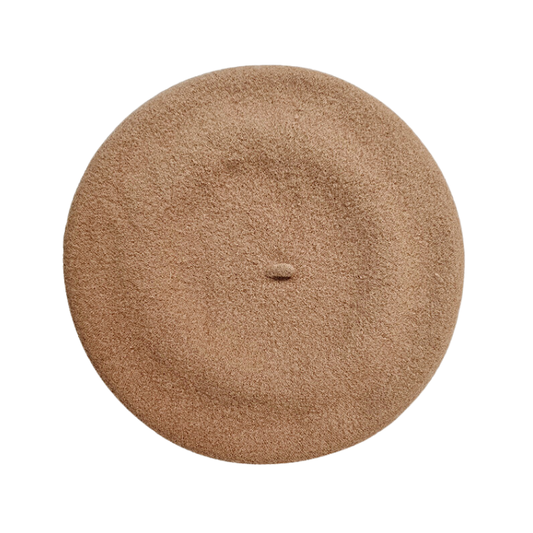 HW Collection Wool Beret - Tan