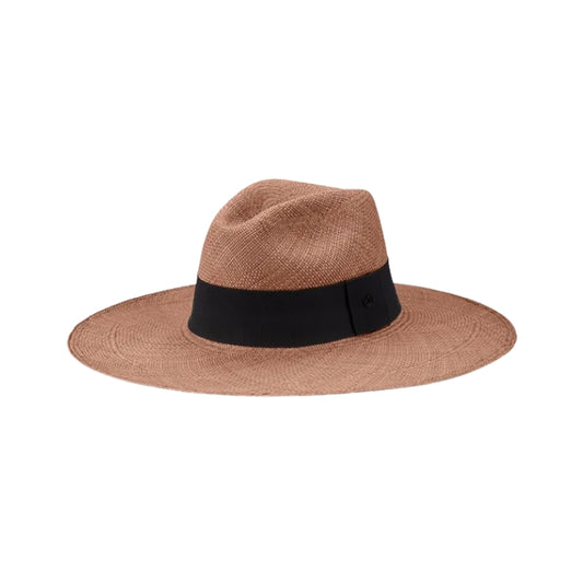 Avenel Harrington Wide Brim Panama Hat (Brisa #3) - Bark