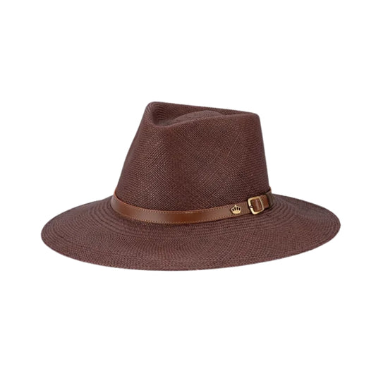 Avenel Isabel Brisa #3 Wide Brim Panama Hat - Chocolate