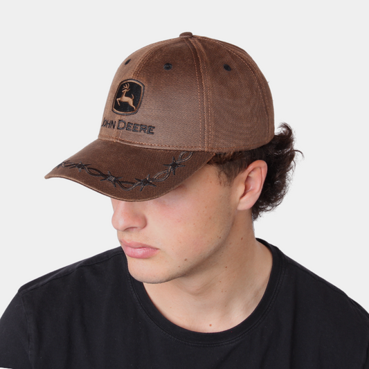 John Deere Oilskin Cap - Brown