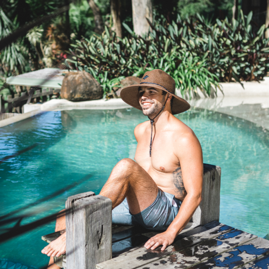 Kooringal Wide Brim Surf Braid Islander - Chocolate