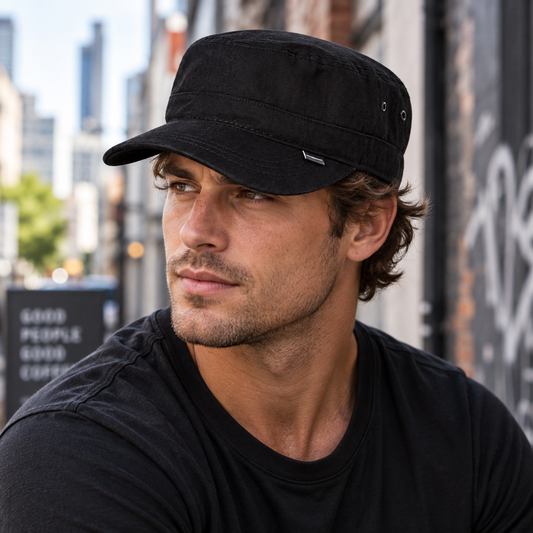 Kooringal Mens Mao Cap Ruben - Black