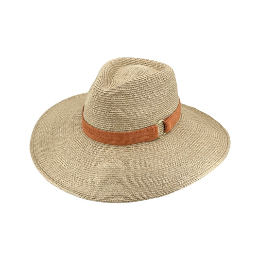 Tina M Copenhagen Luna Wide Brim Fedora - Natural