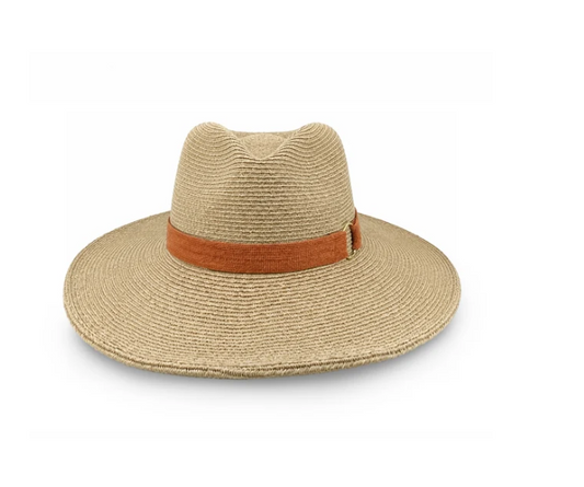 Tina M Copenhagen Luna Wide Brim Fedora - Natural