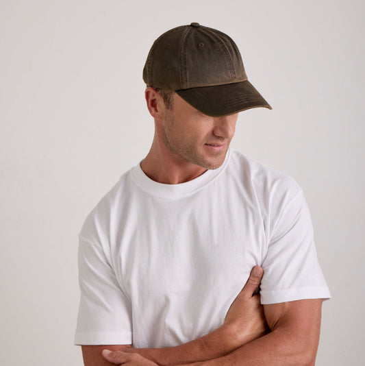 Avenel of Melbourne Blair Weathered Cotton Cap - Brown