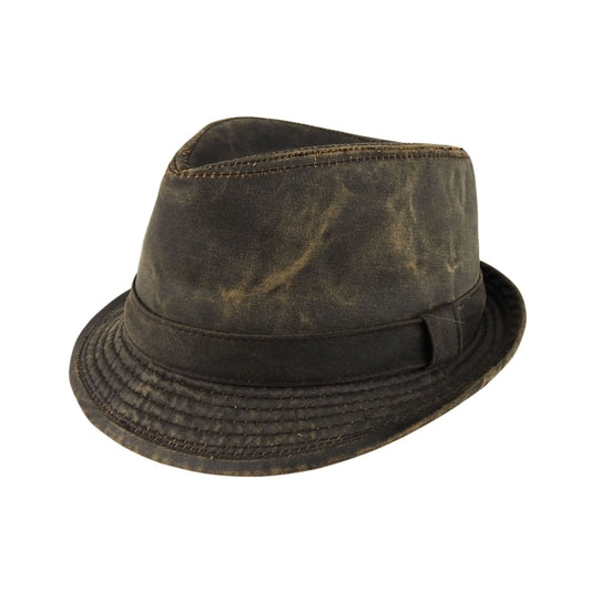 Avenel of Melbourne Weathered Cotton Trilby - Brown