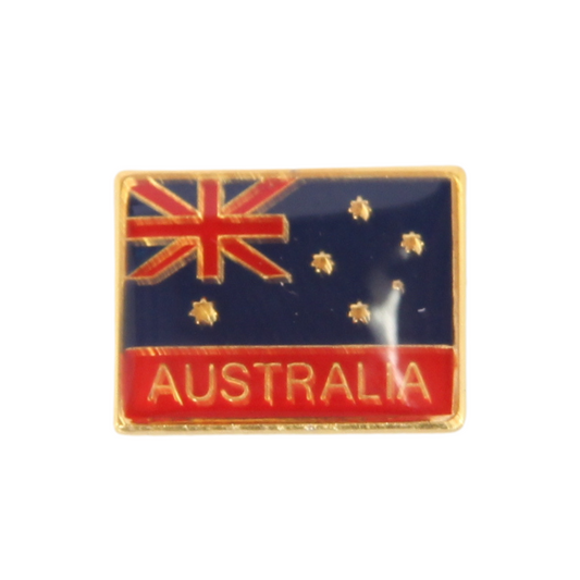 Mini Australian Flat Hat Pin - Red/Blue