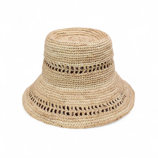Morgan & Taylor Naia Crochet Bucket - Natural