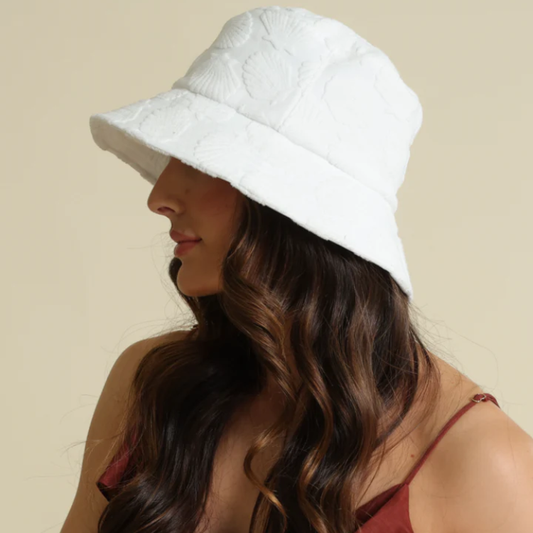 Morgan & Taylor Sora Terry Towelling Bucket - White