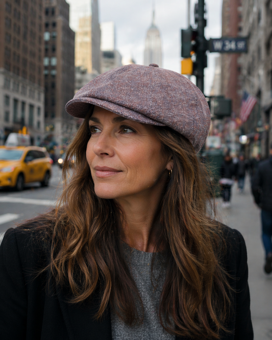 Mossant Paris Antoine Newsboy Cap - Violet