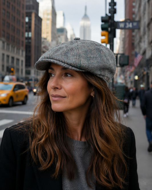 Mossant Paris Antoine Newsboy Cap - Dark Cyan