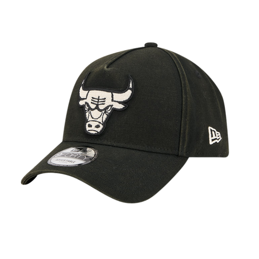 New Era Chicago Bulls 9FORTY A Frame - Black Washed Canvas