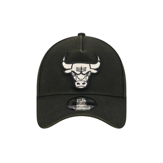 New Era Chicago Bulls 9FORTY A Frame - Black Washed Canvas