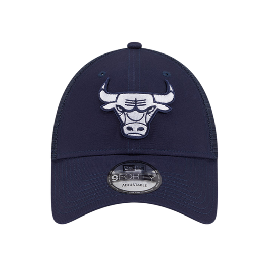 New Era Chicago Bulls 9FORTY Trucker Cap - Navy/White