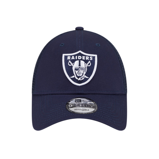New Era Las Vegas Raiders 9FORTY Trucker Cap - Navy/White