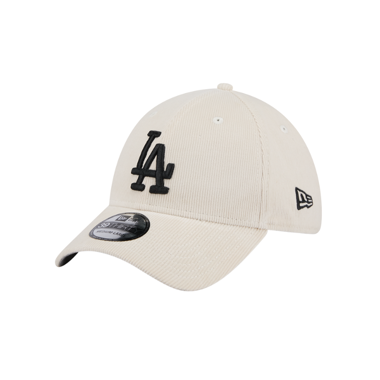 New Era 39Thirty LA Dodgers Unisex Cord Cap In Khaki