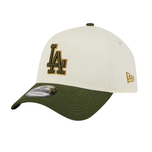 New Era Los Angeles Dodgers 9FORTY A Frame - Chrome White/Metallic Script