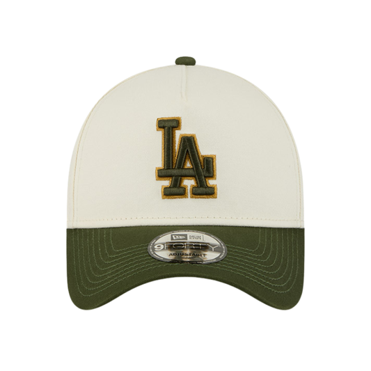 New Era Los Angeles Dodgers 9FORTY A Frame - Chrome White/Metallic Script
