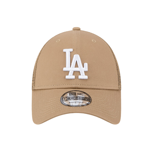New Era Los Angeles Dodgers 9FORTY Trucker Cap - Khaki/Grey
