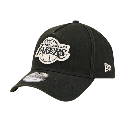 New Era Los Angeles Lakers 9FORTY A Frame - Black Washed Canvas