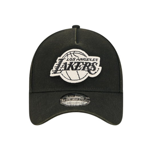 New Era Los Angeles Lakers 9FORTY A Frame - Black Washed Canvas