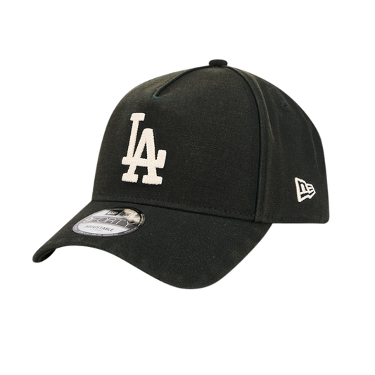 New Era Los Angeles Dodgers 9FORTY A Frame - Black Washed Canvas