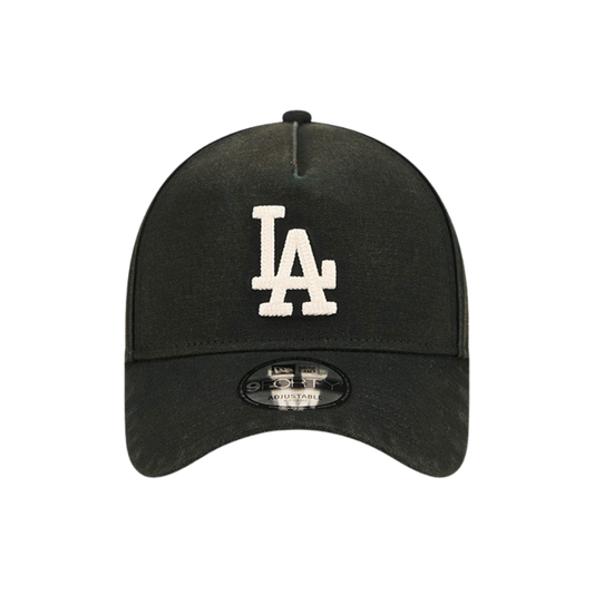 New Era Los Angeles Dodgers 9FORTY A Frame - Black Washed Canvas